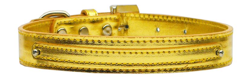 3/8" (10mm) Metallic Two Tier Collar Gold (Size: (L))