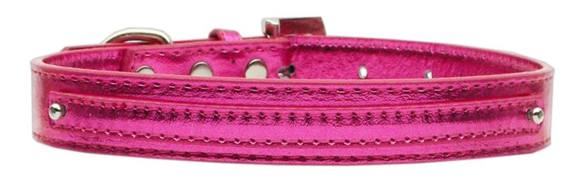 3/8" (10mm) Metallic Two Tier Collar Pink (Size: (L))