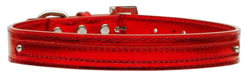 3/8" (10mm) Metallic Two Tier Collar Red (Size: (L))