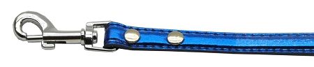 3/8" (10mm) Metallic Two Tier Collar Blue Leash (Size: 1/2')