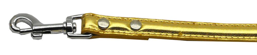 3/8" (10mm) Metallic Two Tier Collar Gold Leash (Size: 1/2')