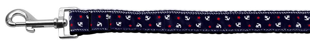 Anchors Nylon Ribbon Leash Blue 1 inch wide (Size: 4 FT.)