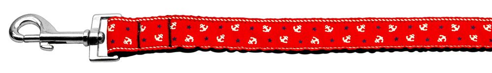 Anchors Nylon Ribbon Leash Red 1 inch wide (Size: 4 FT.)